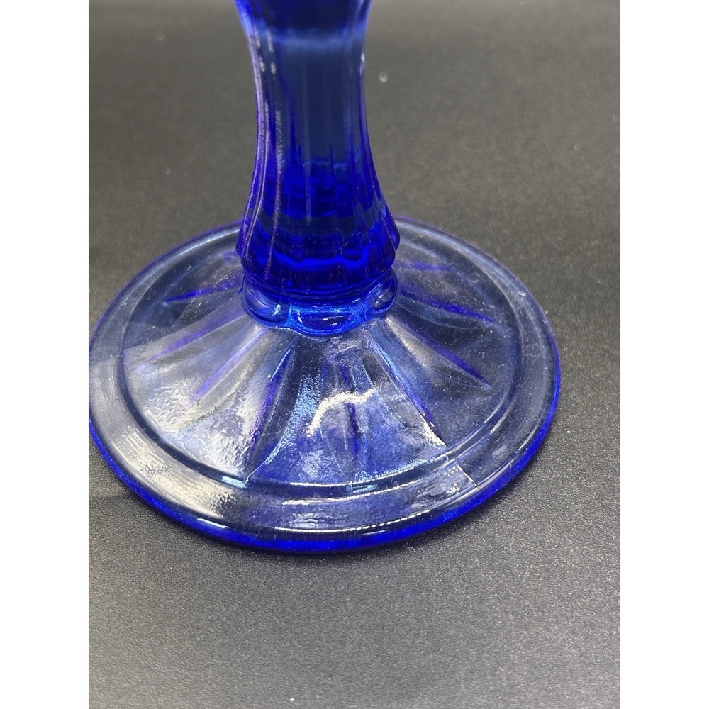Pair of Vintage Cobalt Blue George & Martha Washington Goblets/Wine Glasses - Picture 5 of 7